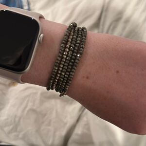 Olive Green Wrap Around Beaded Bracelet
